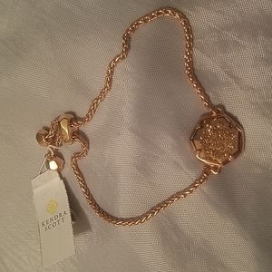 Kendra Scott rosegold druzy adj bracelet